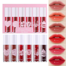 6 Colors Long Lasting Matte Lip Tint Set with Hydrating Velvet Liquid Lipstick for Lips Cheeks Eyes