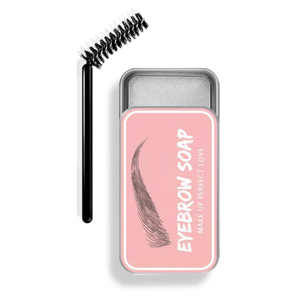 Eyebrow Soap Kit with Brush, Transparent Waterproof Brow Styling for Long Lasting Natural Hold