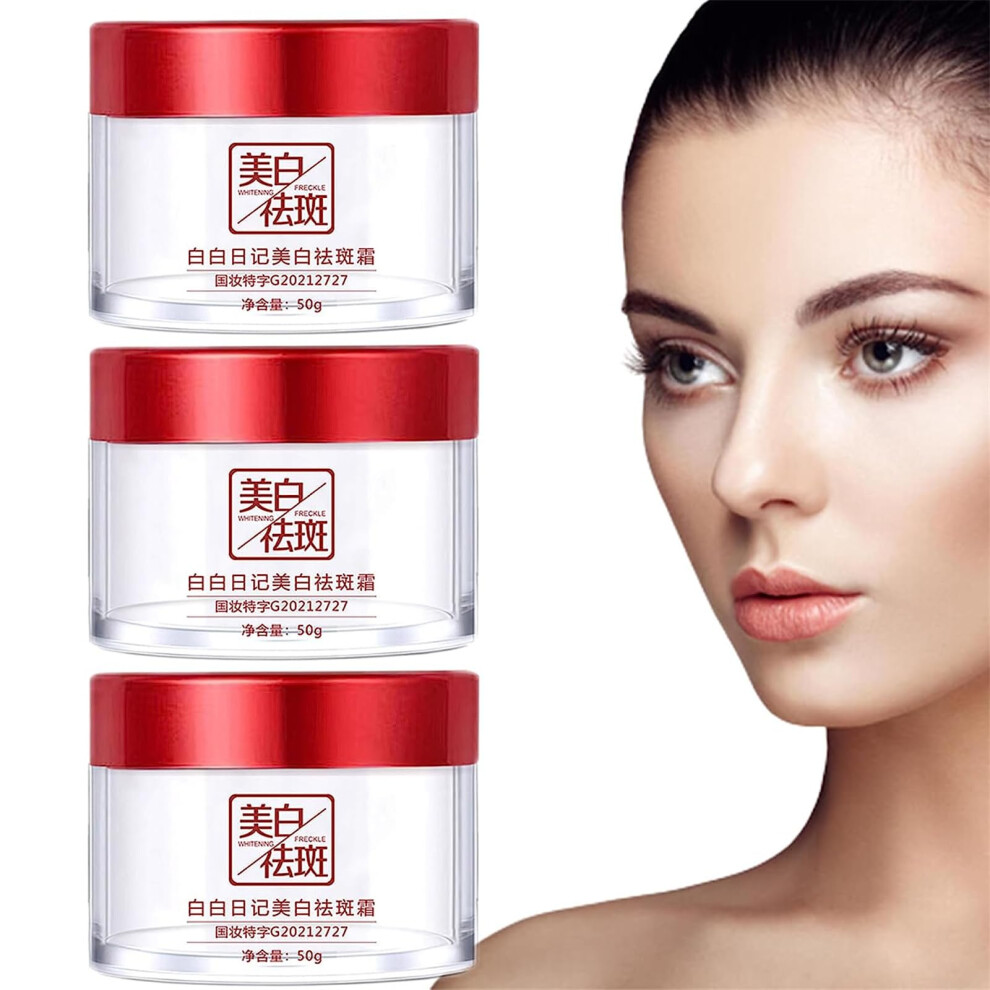Cream Whitening Freckle Set With Brightening Tone Correction, Antiwrinkle Care, Deep Hydration (3 Pcs)