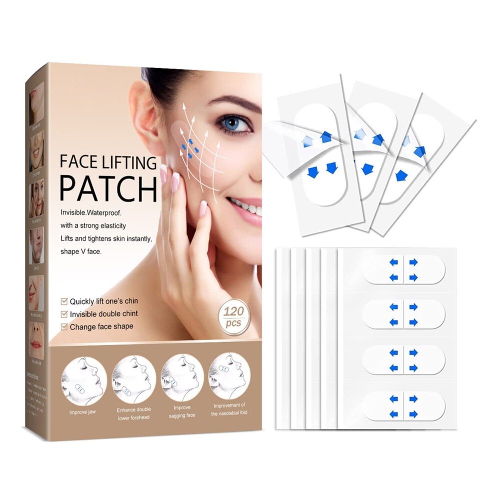 Face Lift Tape 120Pcs Invisible Waterproof Facial Lifting Tape For Instant V Shape Jawline 9365369500105