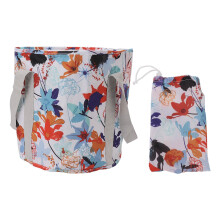 Insulated Collapsible Foot Bath Bucket with HeatRetaining Design for Travel White Maple Leaf
