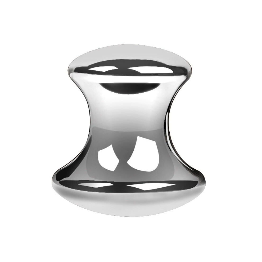 Stainless Steel Gua Sha Tool with Ergonomic Smooth Edges for Facial Massage and Skincare