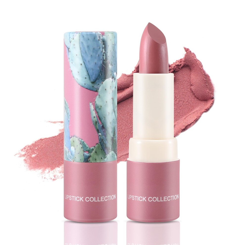 Cream Matte Nude Lipstick Waterproof Long Lasting Wear Velvet Gloss Finish Lip Crayon For Precise Application