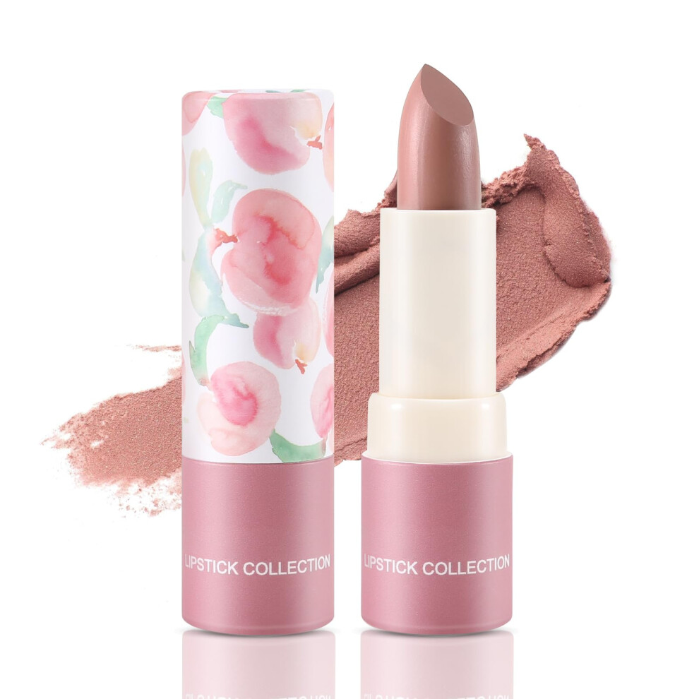 Cream Matte Nude Lipstick Waterproof Long Lasting Lip Crayon With Pigmented Velvet Finish
