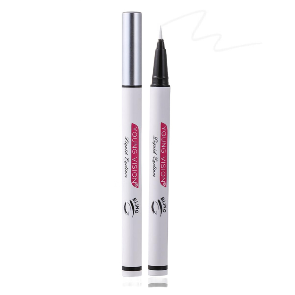 White Waterproof Matte Liquid Eyeliner Pen With Precise Felt Tip And Long Lasting Smudge Resistant Finish