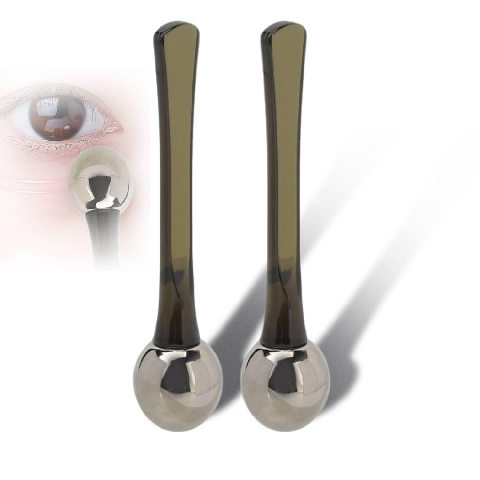 Cream 2Pcs Zinc Alloy Eye Applicator Roller Stick, Dualsided Wand For Precise And Hygienic Use