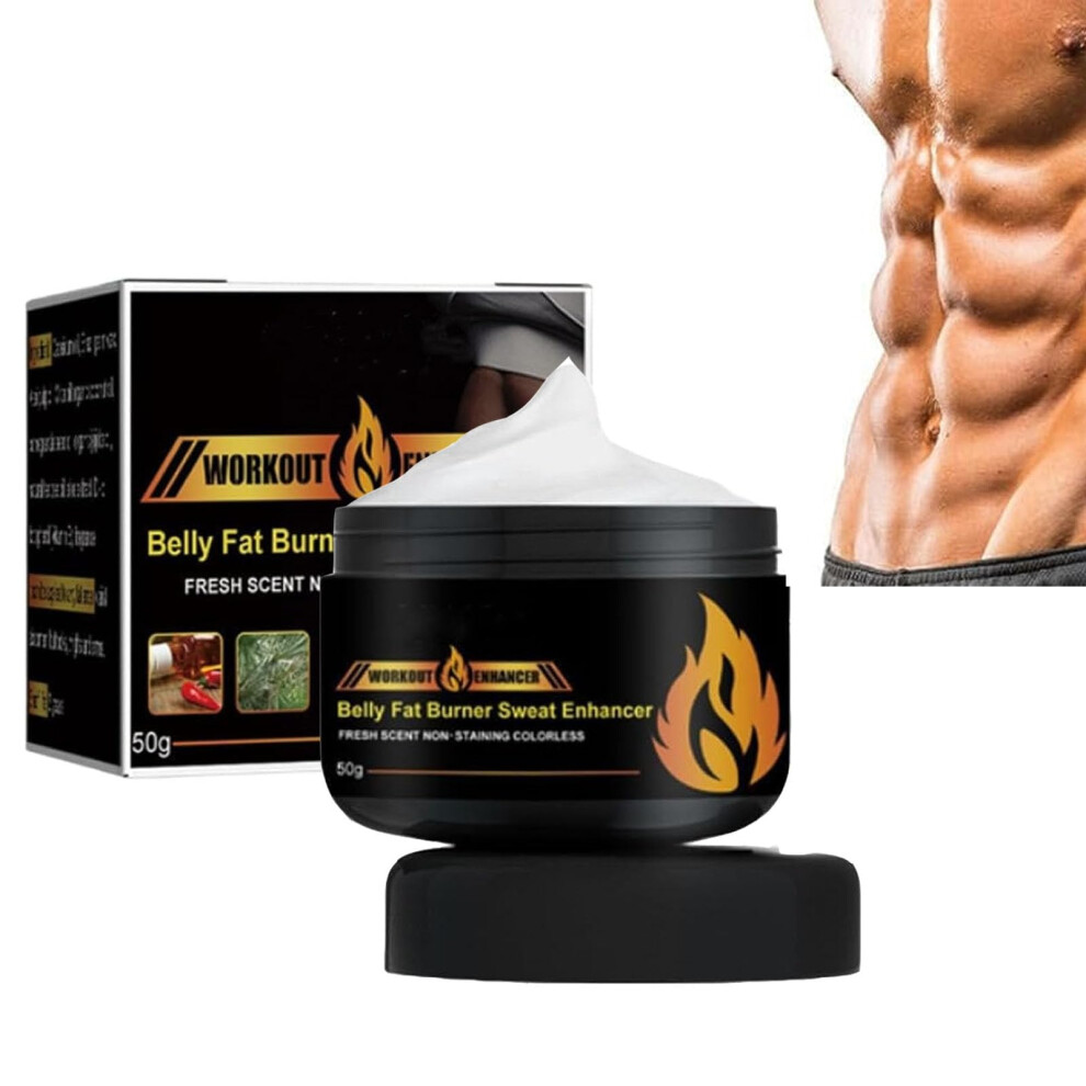 Belly Fat Burner Cream with Heat Therapy, Workout Sweat Enhancer for Waist and Abdomen (1pcs)