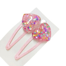 Kinderen haarspelden haarclip glitter-Nee. 3 roze afbeelding 7