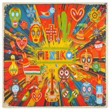 Graffiti Bandana hoofddoeken Bandana Street-Oranje Mexico-graffi