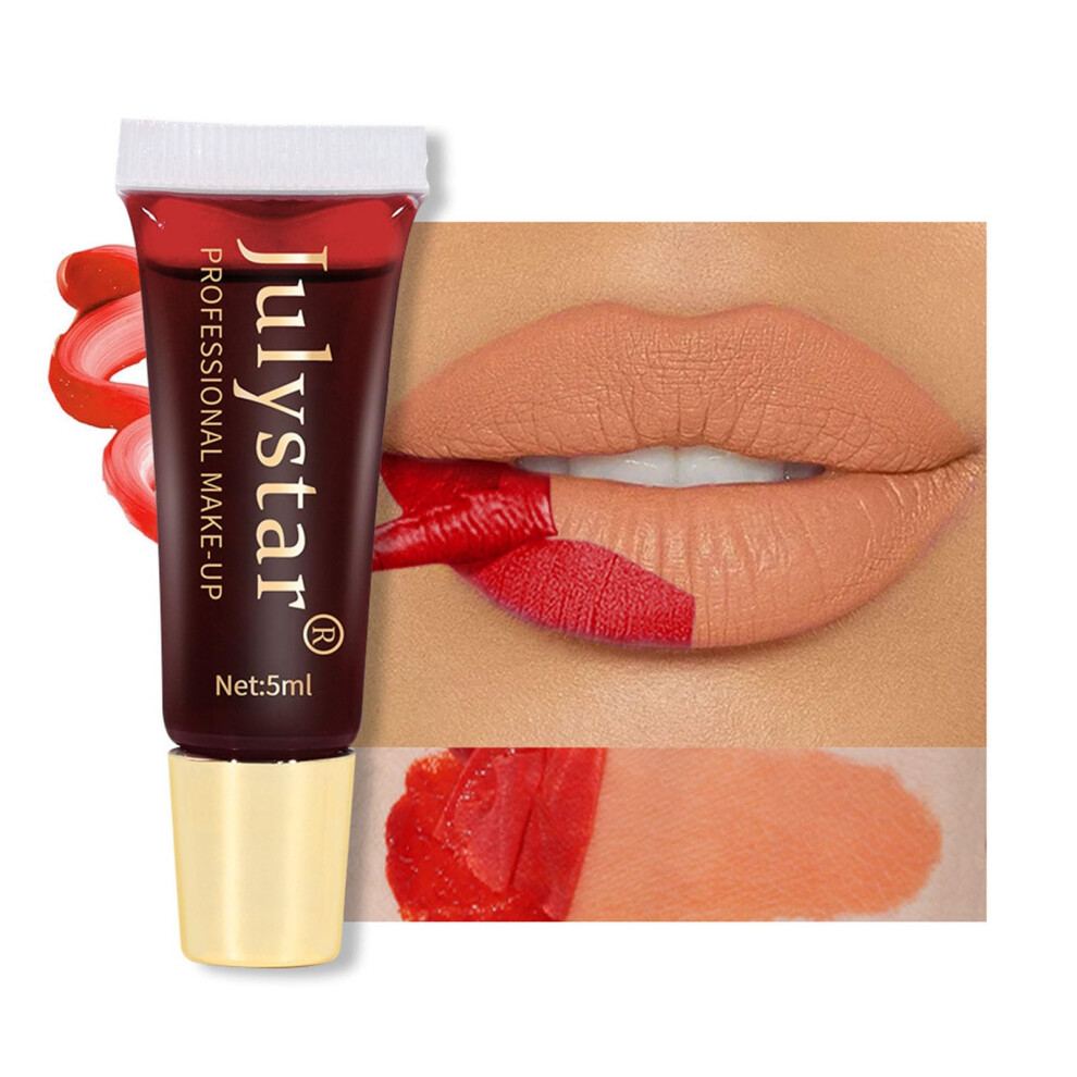 Peel Off Lip Tint Waterproof Lip Stain 01# Long Lasting Non Transfer Glossy Tattoo Style