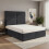Double Black Velvet End Lift Ottoman Storage Bed 1