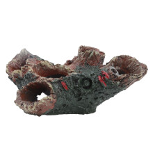 Akvariumstamdekoration Fisktank Resin Träprydnad Ihålig Trädstam Med Hål Fiskgömställe Reptilhabitat Grotta Akvariumtillbehör Naturlig Re