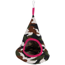 Tenda para gaiola de papagaio, ninho para pássaros com função de rede, rede macia suspensa para dormir, local confortável para pequenos pássaros