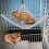 Rede suspensa para gaiola de animais de pequeno porte, macia e confortável, em lona com design triangular, fácil de instalar. 5