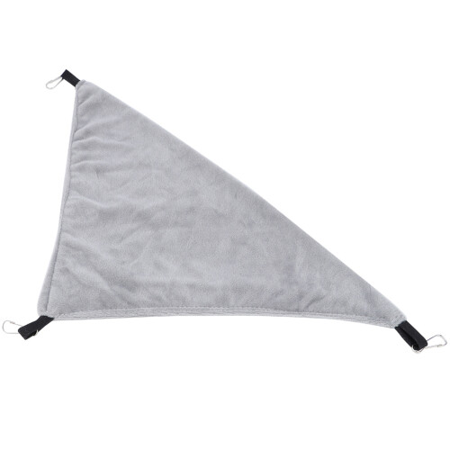 Rede suspensa para gaiola de animais de pequeno porte, macia e confortável, em lona com design triangular, fácil de instalar. 1