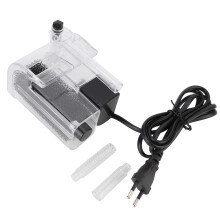HOB Aquarium Filter Adjustable Flow Rate Large Filter Chamber Quiet Operation Superior Filtration With Bio Foam Ceramic Rotor For 5 Gallon Tanks