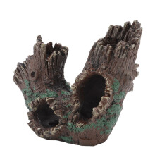 Acvariu trunchi decor pește rezervor rășină lemn ornament gol trunchi de copac cu găuri pește ascunzătoare reptile habitat peșteră acvariu