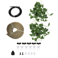 Decoração de habitat para escalador de selva, trepadeira flexível com escada de casca de coco para descanso e brincadeiras, ideal para