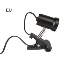 Suporte de iluminação para terrário com soquete de cerâmica, ajustável e com presilha. Luminária UVA/UVB giratória em 360 graus para