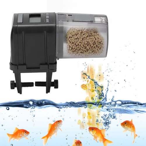 Vacation Fish Feeder Battery Powered Automatic Fish Food Dispenser With Timer Auto Fish Feeder For Small Tank Betta Turtle Pond Programmable Timer 2