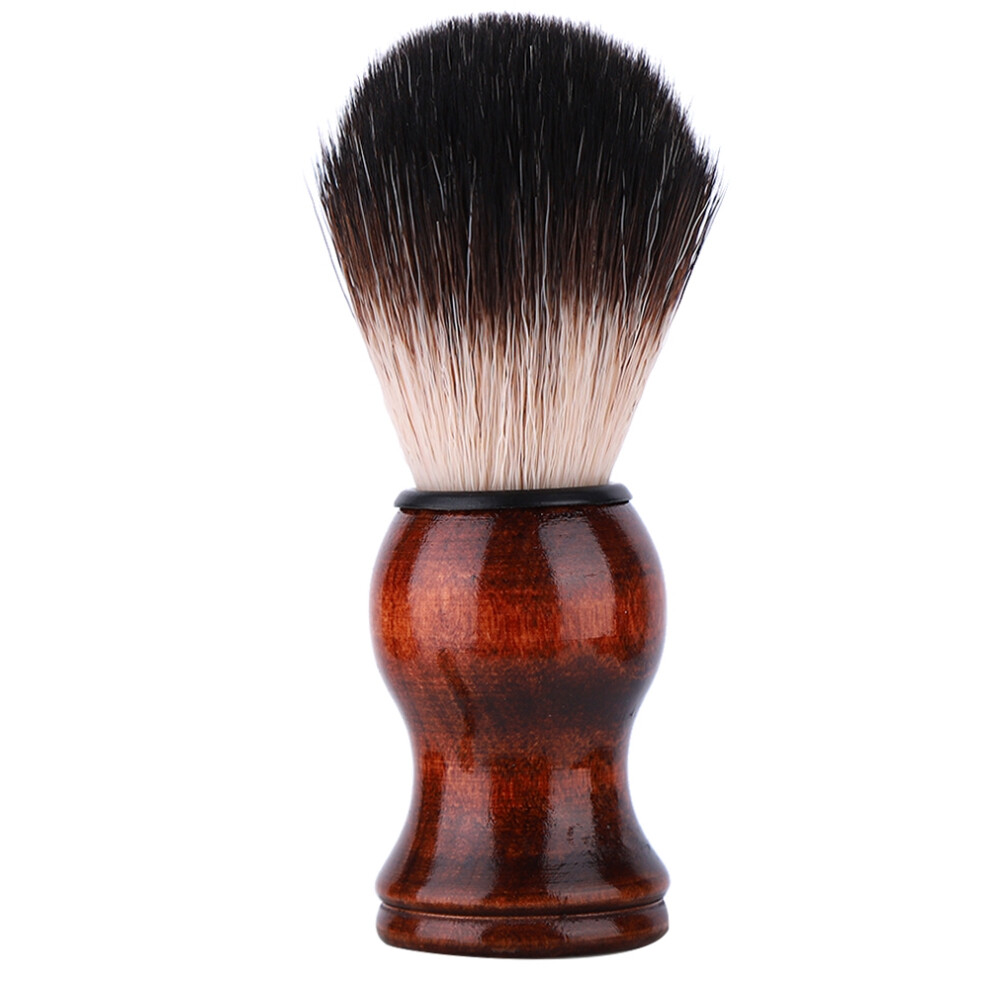 Professional Shaving Brush For Men, Wet Shaving Tool With Soft Nylon Bristles Ergonomic Wooden Handle Essential Grooming Accessory For Salon And