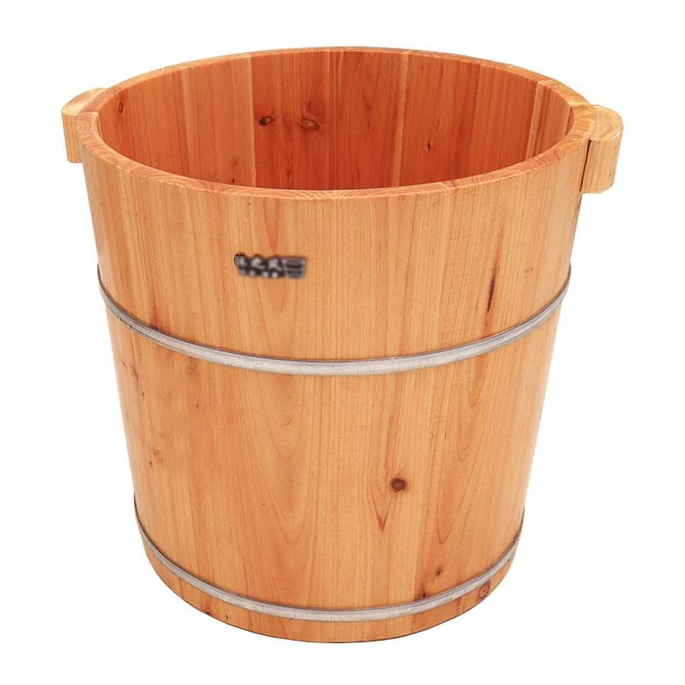 Wooden Foot Spa Cedar Soaking Tub 35CM Durable LeakProof Barrel with Massage Nodes for Home