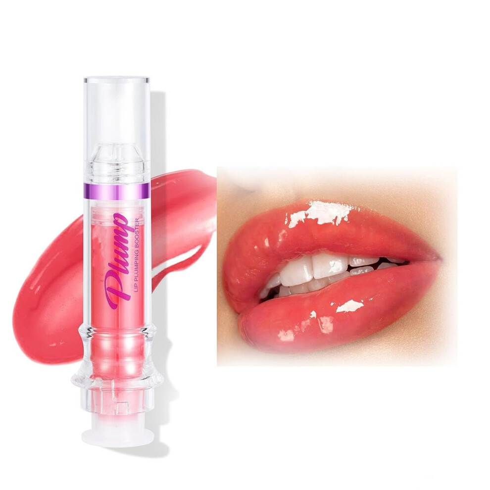 Lip Plumper Gloss Color 04 for FullerLooking Lips, Long Lasting Shine and Deep Hydration