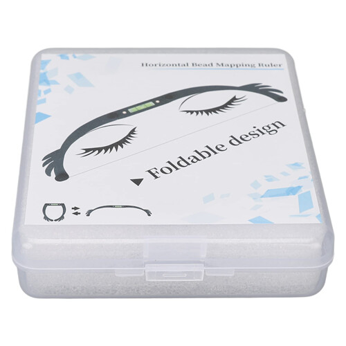 Eyebrow Mapping Ruler Adjustable Bow for Accurate Brow Shaping Microblading Measurement Tool Black