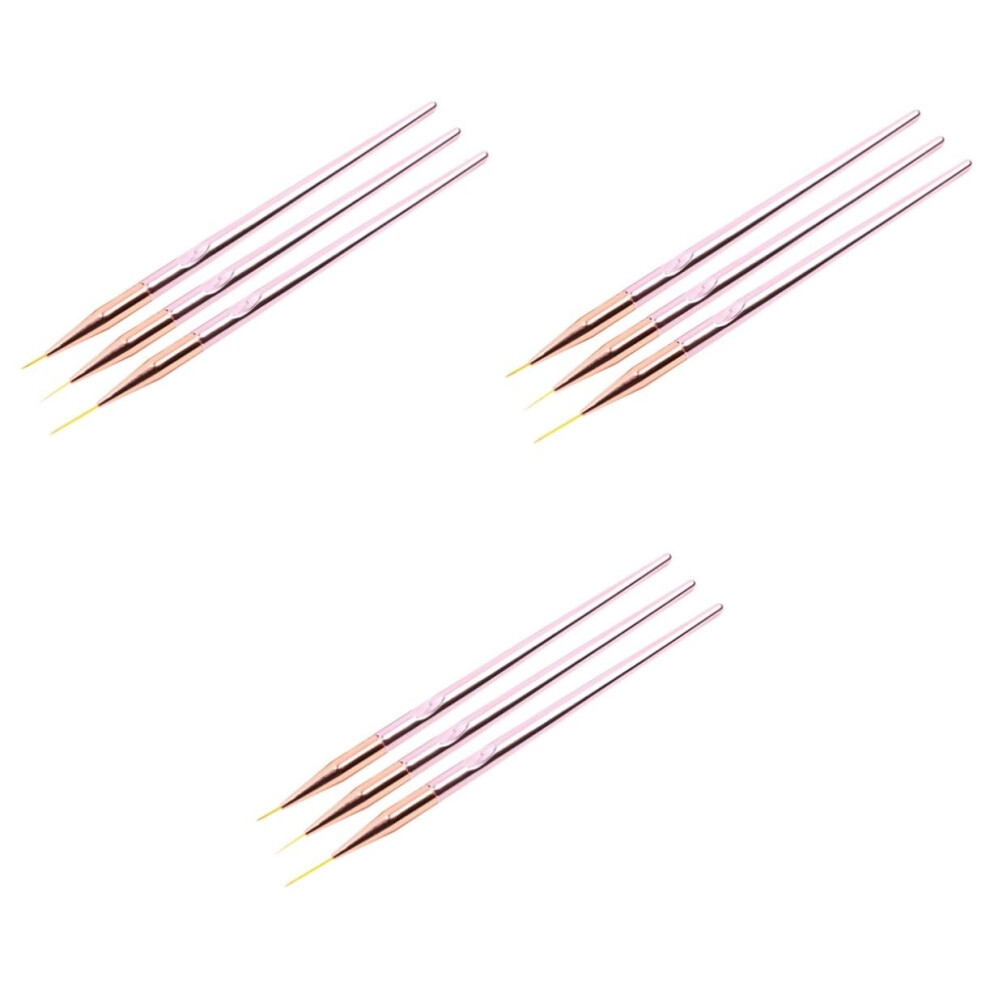 9pcs Professional Nail Art Brush Set and Pens for Precise Detailing and Salon Results