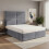 Kingsize Grey Velvet Side Lift Ottoman Storage Bed 1