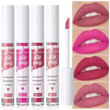 4Pcs Waterproof Matte Liquid Lipstick Set, Velvet Long Lasting Pigment Lip Color for Women