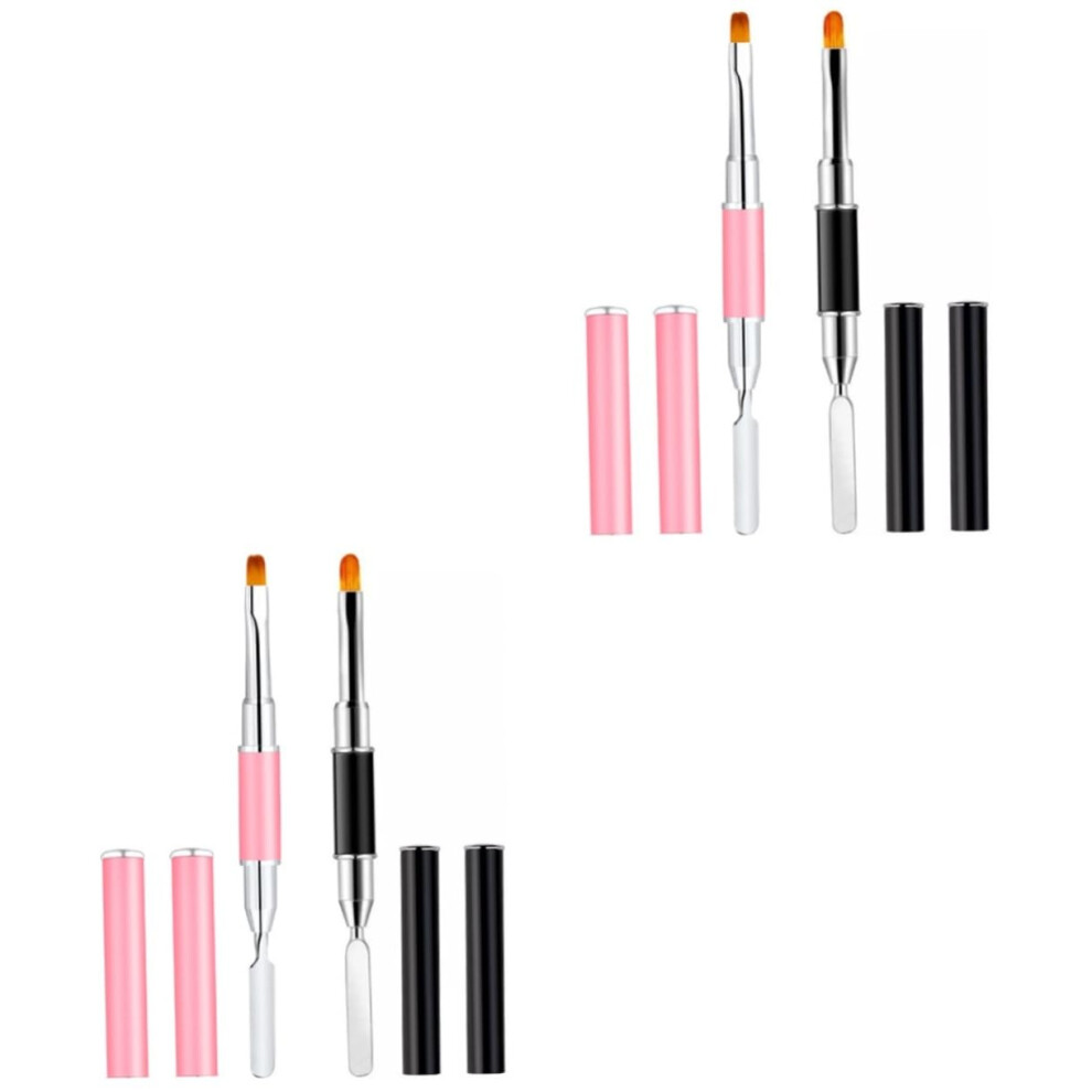 4pcs Professional Nail Art Brush Set DualEnded Pen Kit for Precise Manicure Detailing