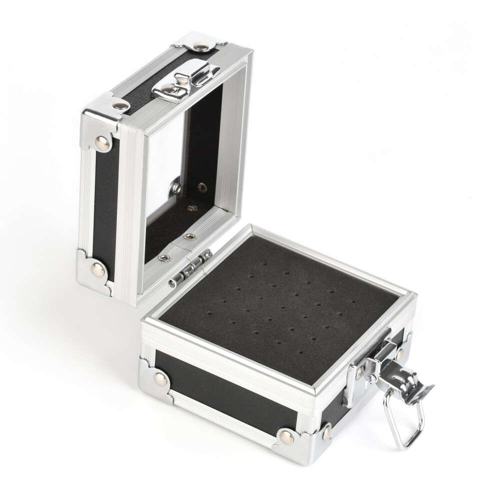 Nail Drill Bit Holder 25 Holes Black Storage Box Organizer For Manicure Tools And Quick Access 9187378355732