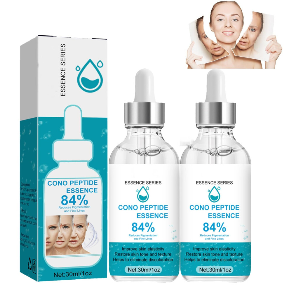 Peptide Face Serum 84% Concentrate AntiWrinkle Essence with Plant Extracts for Firm Skin 2PCS