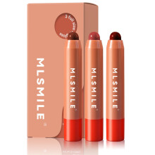 Miaritick Lipstick Set 3 Colors Long Lasting Waterproof NonStick Moisturizing Lip Crayon Kit