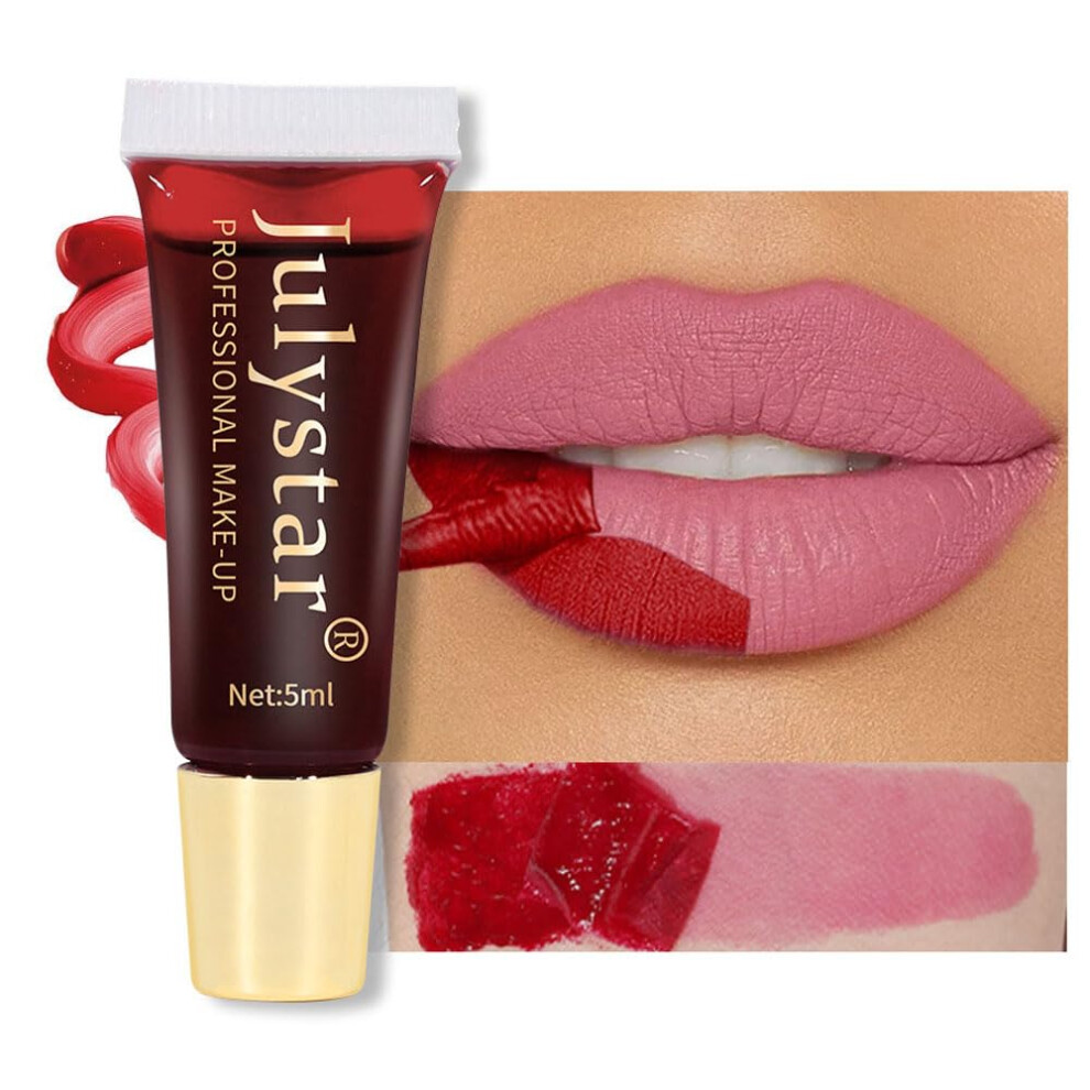 Peel Off Matte Lip Stain Nude Waterproof Long Lasting Nonstick Cup Finish 03#