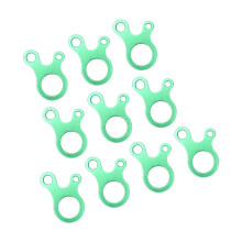 10Pcs Light Weight Aluminum Alloy Rope Buckle Resistance-Green