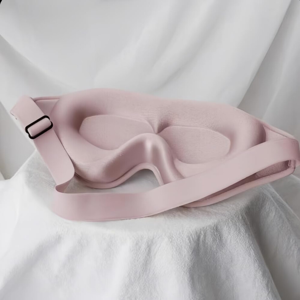 Pink Sleep Mask With 3D Contoured Eye Space And Weighted Comfort For Travel Meditation Yoga