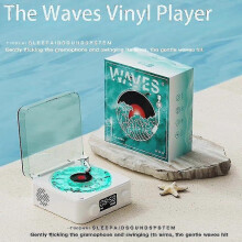 (white) Mini Retro White Noise Bluetooth Speaker Portable Vintage Sleep Aid Bluetooth Speaker Subwoofer with RGB Light Support TF Card
