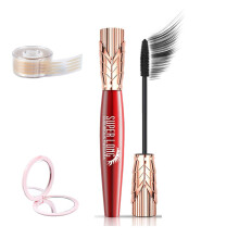 4D Waterproof Mascara 1PCS Long Lasting Volume Fiber Lengthening Smudge Proof for Fuller Lashes