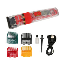 Kit de máquina de tosa para animais de estimação, silenciosa, recarregável via USB, sem fio, com visor LED, à prova d'água, para cães e gatos,