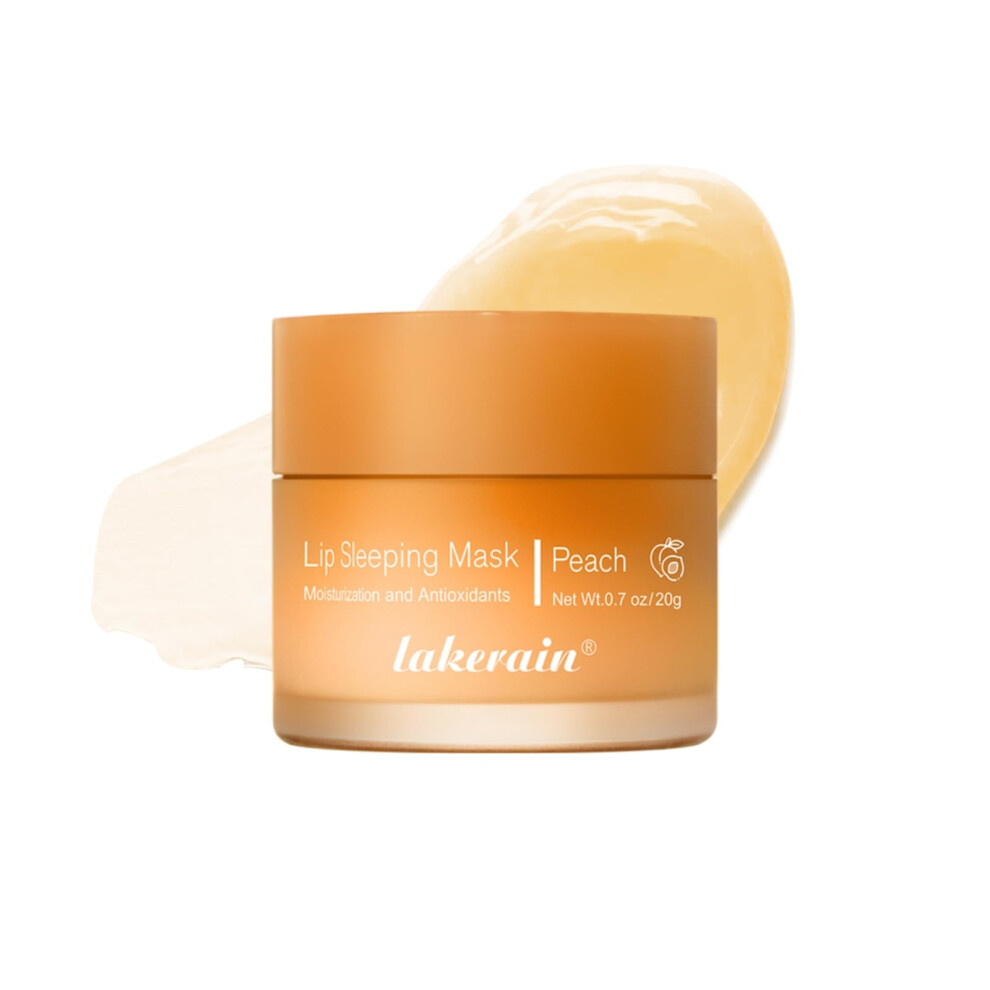 Peach Lip Sleeping Mask With Vitamin C, Deep Hydration Overnight Tinted Balm 0.7Oz