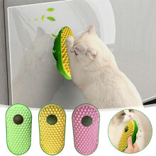 (pink, A) Interactive Catnip Pea Hair Brush Toy, Cat Self-Grooming Scratch Massage Brush, Pet Grooming Catnip Face Brush for Cats