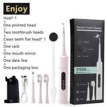 (Pink Premium Edition) Teeth Cleaner, Sono Sparkle Portable Remover Toothbrush