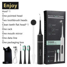 (Black Premium Edition) Teeth Cleaner, Sono Sparkle Portable Remover Toothbrush
