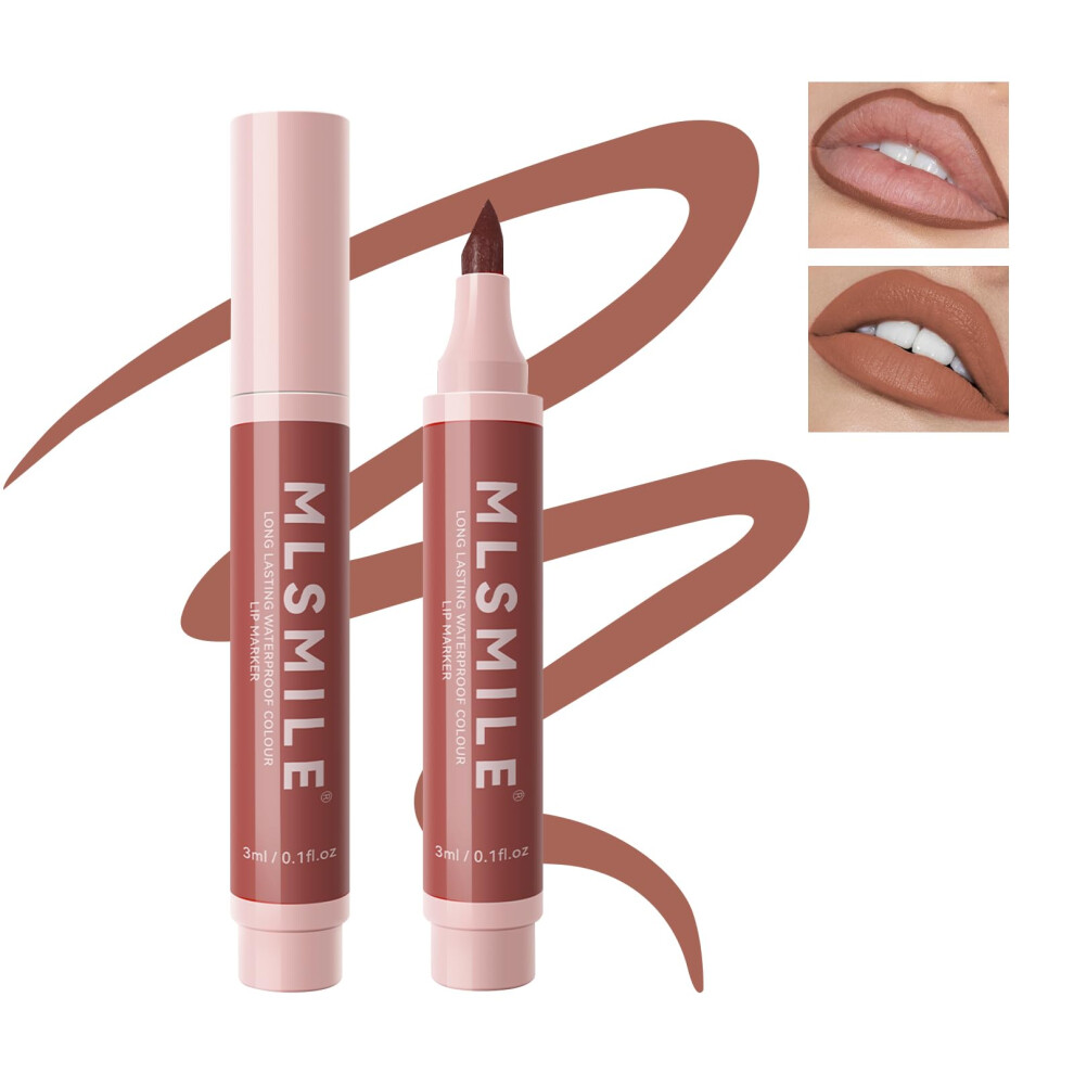 Velvet Matte Lip Stain Waterproof 2in1 Lip Liner and Lipstick Hydrating Long Wear #03