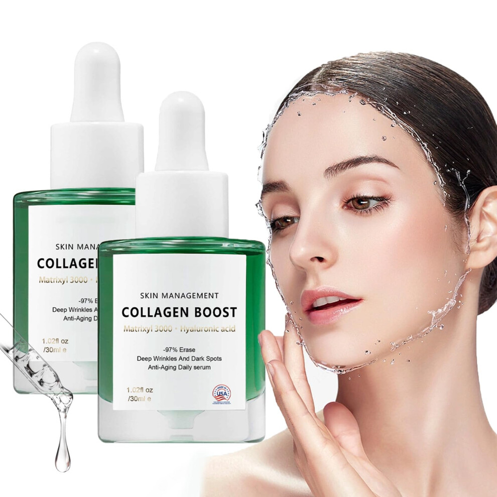 Hyaluronic Acid and Vitamin C Face Serum Set for Deep Hydration, Anti Aging, Wrinkle Reduction, 2pcs