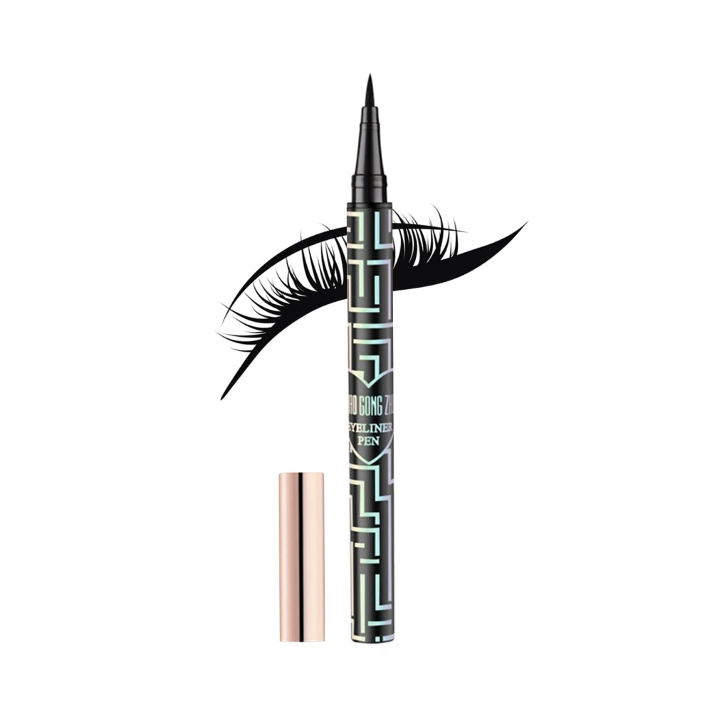 Black Waterproof Liquid Eyeliner Pen With Precision Slim Tip, 24H Smudge Proof Long Lasting Wear