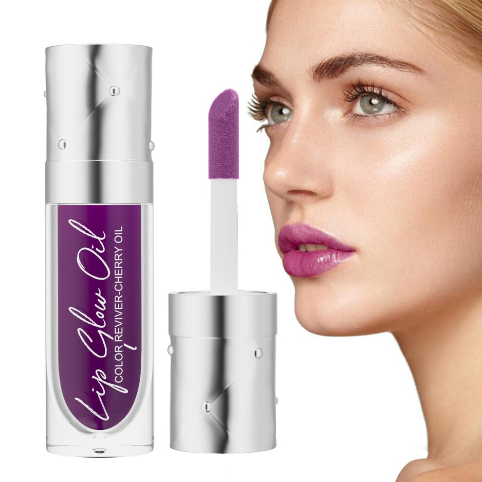 Long Lasting Hydrating Lip Gloss and Nourishing Lip Oil, NonSticky Tinted Shine with Precise Brush