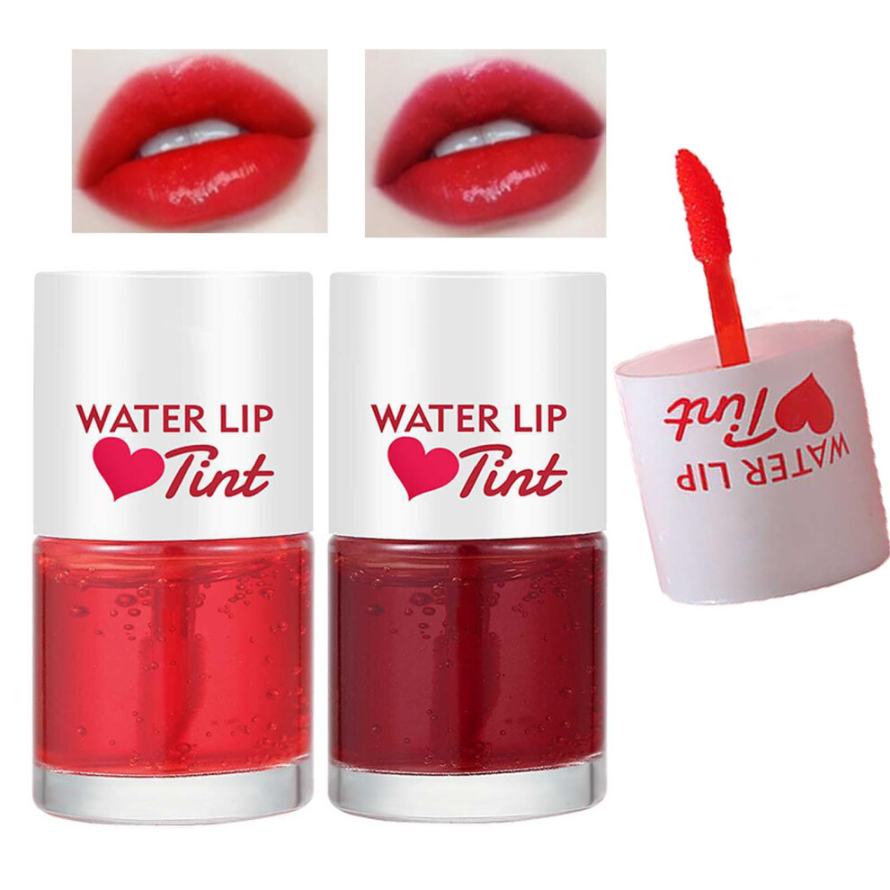 Long Lasting Hydrating Lip Stain Set, Waterproof Moisturizing Tinted Lip Gloss, Korean MultiUse Lip and Cheek Tint, Vivid Buildable Color